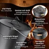 BLACK OAK Ascheeimer FOGO 10L – Schwarz mit Deckel, Produktbild-Vorschau 3
