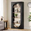 Bücherregal, 5-stöckig Standregal, 180 cm Regal, gewölbt, Produktbild-Vorschau 6