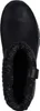 A top-down view of a black boot with a textured knit cuff. Voir les images du produit