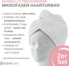 ELEXACARE Haarturban, Turban Handtuch mit Knopf (2 St., Produktbild-Vorschau 2