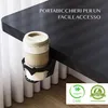 A cup holder attached to the edge of a black desk, with white curtains in the background. Anteprima dell’immagine prodotto