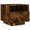 vidaXL Nachttisch mit LED-Leuchten Räuchereiche 40x39x37 cm Produktbild-Vorschau 5