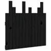Wand-Kopfteil Schwarz 82,5x3x80 cm Massivholz Kiefer Produktbild-Vorschau 1