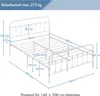 Yaheetech Bettrahmen Metallbett Bettgestell aus Metall mit Produktbild-Vorschau 7