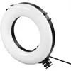 A black and white ring light with a black outer rim and a white inner light. Produktbild-Vorschau
