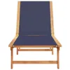 The Living Store Sonnenliege Blau Massivholz Akazie und Produktbild-Vorschau 4