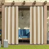 Outdoor patio area with furniture and curtains. Produktbild-Vorschau