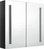 Living Store Szafka z lustrem LED do łazienki czarna Podgląd zdjęcia produktu 3
