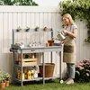Gärtnertisch 112x43x120 cm Pflanztisch mit Schubladen  | Produktbild-Vorschau 6
