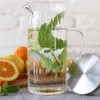 WILMAX 1000 ml geriffelter Glaskrug mit Deckel für Produktbild-Vorschau 3