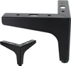 Two black metal furniture legs are shown against a white background. One leg is larger and angled, while the other is smaller and triangular. Produktbild-Vorschau