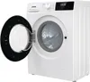 A front-loading washing machine with the door open. Produktbild-Vorschau
