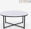 Tavolo da soggiorno moderno rotondo 90cm in metallo effetto Anteprima dell’immagine prodotto 6