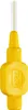 A single yellow interdental brush with white bristles against a white background. Produktbild-Vorschau