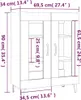 A line drawing of a sideboard with dimensions and measurements indicated. Anteprima dell’immagine prodotto