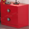 Vipack Nachttisch Monza 2-Schubladen Holz Rot Produktbild-Vorschau 5