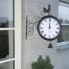 Metalowy zegar ścienny Dwustronny zegar dworcowy w stylu Podgląd zdjęcia produktu 8