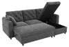 Modernes Samtsofa mit Stauraum, flexibler Chaise longue Produktbild-Vorschau 8