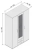 Karl Armoire à portes battantes 120 cm Blanc Voir les images du produit 5