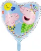 Peppa Wutz Folienballon Herz Ø45cm Peppa Pig und George Produktbild-Vorschau 1