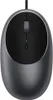 A top-down view of a gray and black wired computer mouse against a white background. Produktbild-Vorschau