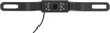 A black rearview camera mounted on a license plate bracket, shown against a white background. Produktbild-Vorschau