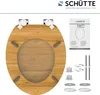 A toilet seat and its mounting hardware are displayed on a white background, along with an instruction manual. Anteprima dell’immagine prodotto