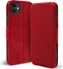 A red flip case for an iPhone is shown against a white background. Produktbild-Vorschau