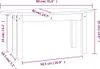 vidaXL Konferenční stolek bílý 80x40x35 cm Masivní Náhled obrázku produktu 8