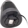 The underside of a black cylindrical electric fan is shown against a white background. Podgląd zdjęcia produktu
