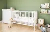 ZEE Set Babybett 120x60 cm 2in1 Weiß Mit Schutzbarriere Produktbild-Vorschau 1