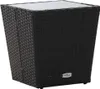 vidaXL 3-tlg. Bistro-Set Poly Rattan und Hartglas Schwarz - Produktbild-Vorschau 12