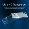A transparent phone case is shown next to a silver smartphone. Produktbild-Vorschau