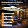 Faziango Sonnenschirm Ampelschirm 3x3 m Beige mit Solar LED Produktbild-Vorschau 4