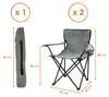 Camping Sitzgruppe 3-teilig mit Aluminium Klapptisch und Produktbild-Vorschau 2