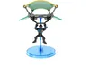 A toy figure of a Fortnite character holding a glider, displayed on a stand. Náhled obrázku produktu