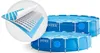 Two blue Intex frame pools are shown, with a close-up inset of the pool material. Anteprima dell’immagine prodotto