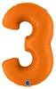 Palloncino in foil numero 3, arancione opaco, 102cm Grabo Anteprima dell’immagine prodotto 1