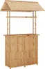 Bar-Set aus Bambus 2-Sitzer mit Dach und klappbaren Produktbild-Vorschau 3
