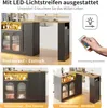 Flieks Stehtisch Bartisch 360°drehbar mit LED, ausziehbarer Produktbild-Vorschau 10