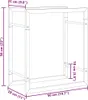 vidaXL Stojak na drewno opałowe czarny matowy 50x28x56 cm Podgląd zdjęcia produktu 8
