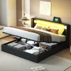 A modern bedroom with a bed that has storage underneath and LED lighting. Náhľad obrázku produktu