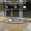 Outsunny Beistelltisch Rattan, Ø60 cm Gartentisch mit Produktbild-Vorschau 5