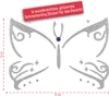 Oblique Unique Schmetterling Gesicht Sticker Set Produktbild-Vorschau 2