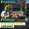 tillvex Klemmmarkise 400 cm Anthrazit mit Solar LED mit Produktbild-Vorschau 8