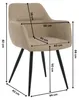 Lina® Nova Esszimmerstuhl im modernen Design, Samt, mit Produktbild-Vorschau 7