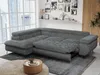 Ecksofa Sofa Grau, Wohnlandschaft L-Form mit Schlaffunktion Produktbild-Vorschau 4