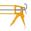 A close-up shot of a yellow caulking gun against a white background. Produktbild-Vorschau