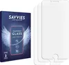 A product box and three screen protectors for a smartphone. Produktbild-Vorschau