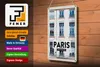 Blechschild Reise 20x30cm Paris Frankreich Architektur Produktbild-Vorschau 3